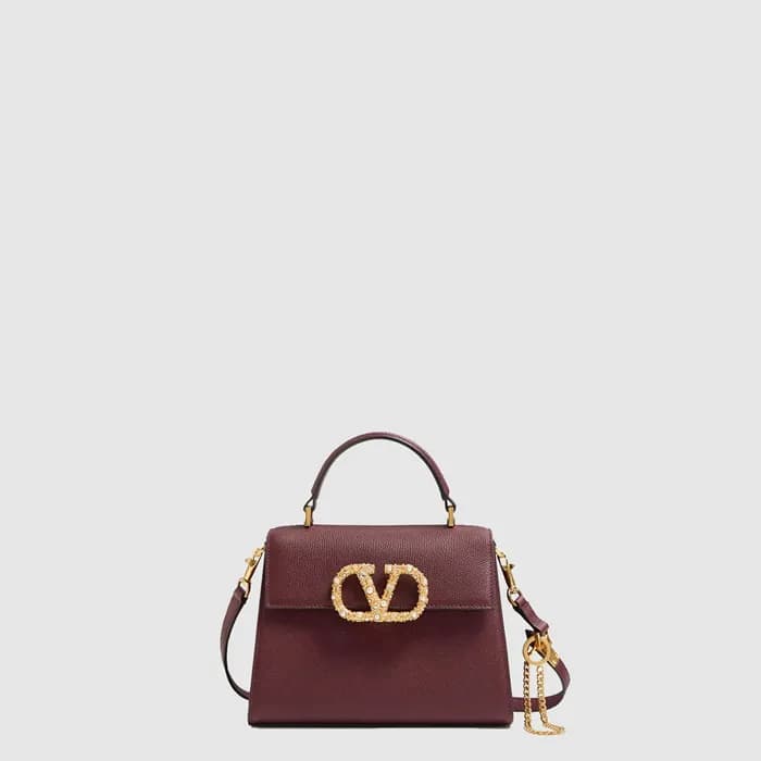 발렌티노 여성 가라바니 브이슬링 주얼 로고 스몰 핸드백 - Valentino Womens … - 1