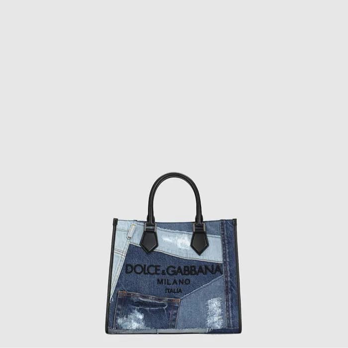 돌체앤가바나 남/녀 로고 장식 패치워크 에지 쇼퍼백 - Dolce&Gabbana Unise… - 1