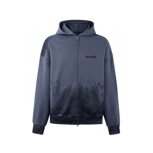 발렌시아가 남성 집업 후드티 - Balenciaga Mens Zip-up Hooded - … - 1