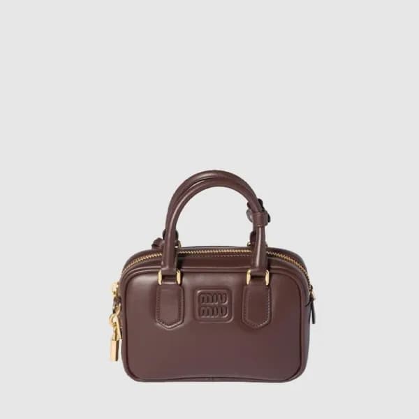 미우미우 여성 아르카디 가죽 백 - Miumiu Womens Arcadi Leather B… - 1