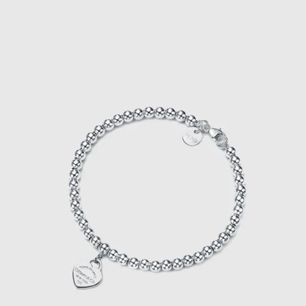 티파니 여성 하트 태그 비드 팔찌 - Tiffany & Co Womens Heart Tag… - 1