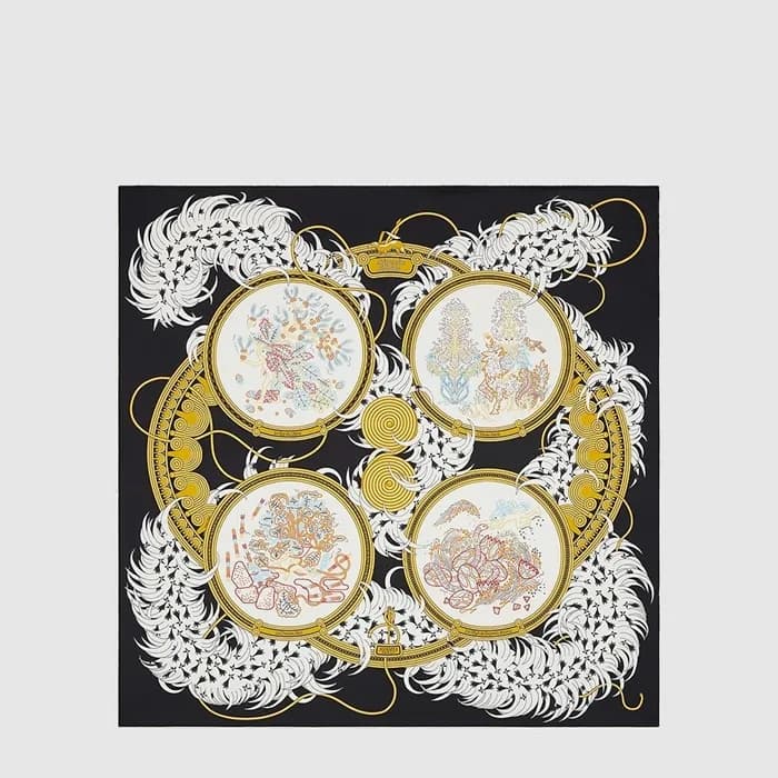 에르메스 여성 레전드 브로디 스카프 - Hermes Womens Legende Brodee Scarf - acc8859x - 1