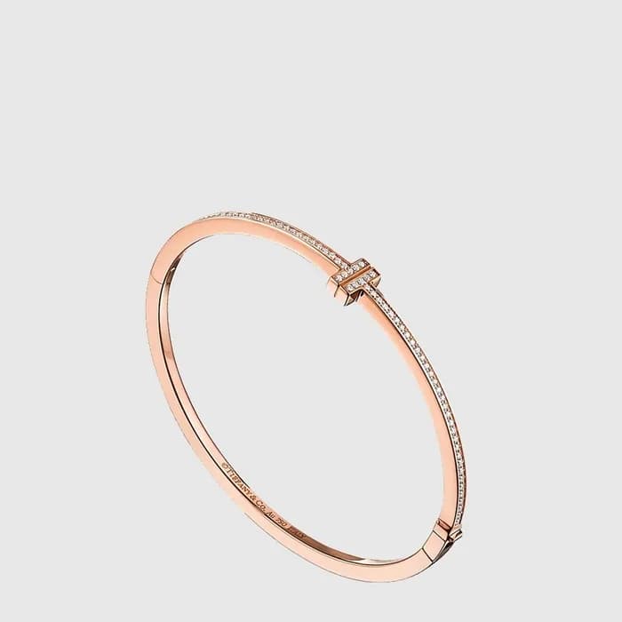 티파니 여성 다이아몬드 힌지드 와이어 팔찌 - Tiffany & Co Womens Diamond Hinged Wire Bracelet - acc9025x - 1