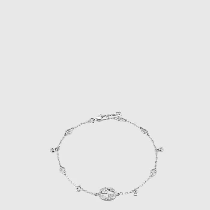 구찌 여성 인터로킹 다이아몬드 브레이슬릿 - Gucci Womens Interlocking Diamond Bracelet - acc10684x - 1