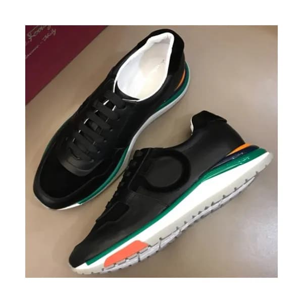 Ferragamo 2018 Mens Leather sneakers/Running Shoes… - 1