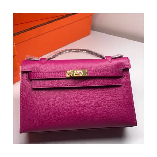 Hermes Mini Kelly Epsom Leather Tote Bag / Clutch … - 1