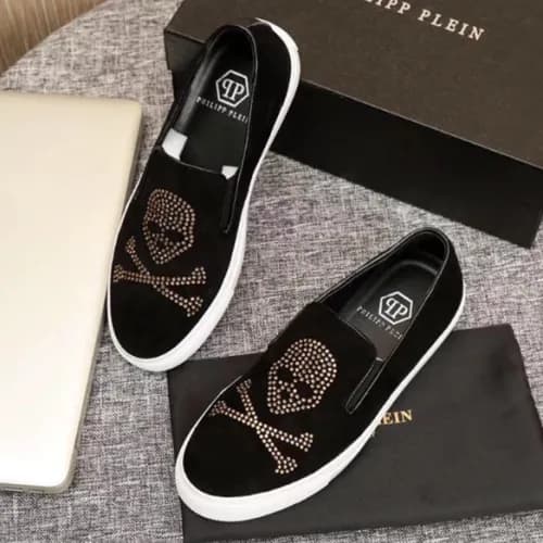 Philipp plein 2018 Mens Skull Slip-on Black - 필립플레… - 1