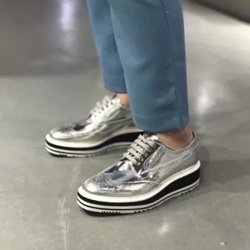 Prada 2018 Ladies Leather Sneakers - 프라다 여성 레더 스니커… - 1