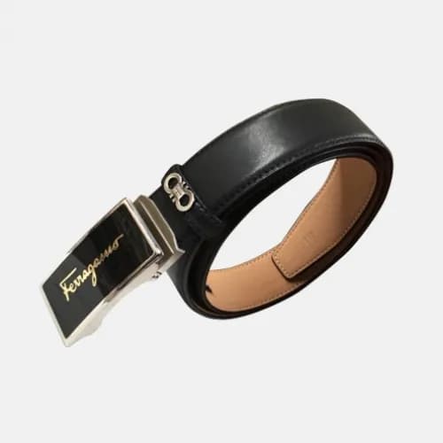 Salvatore Ferragamo 2019 Mens Box Logo Buckle Leat… - 1