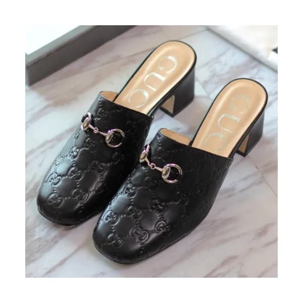 Gucci 2019 Ladies Horsbit Metal Logo Middle-heel B… - 1