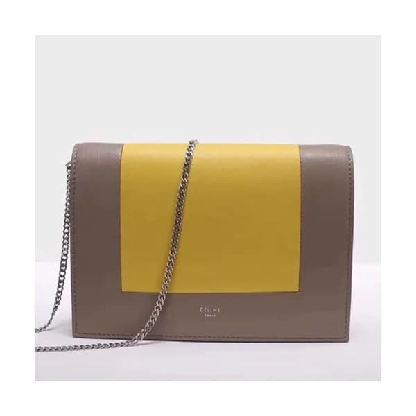 Celine Leather Frame WOC Chain Shoulder Bag,20CM -… - 1