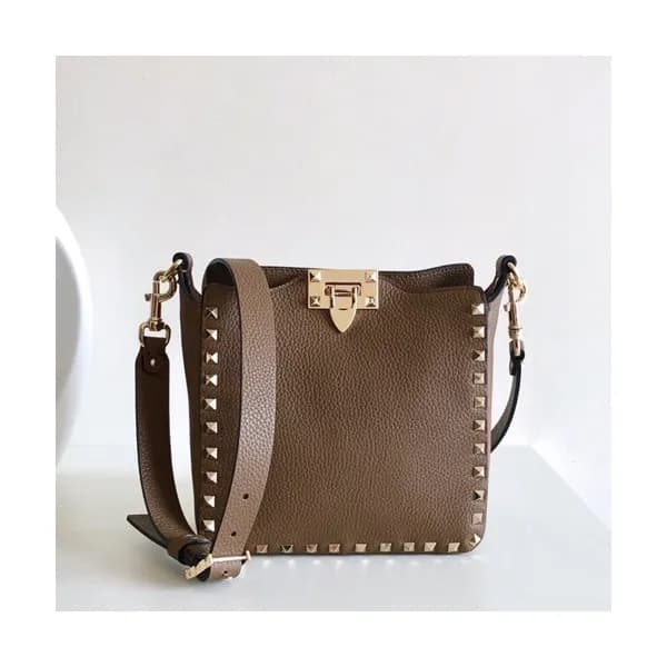 Valentino 2019 Leather Rockstud Spike Shoudler Bag… - 1
