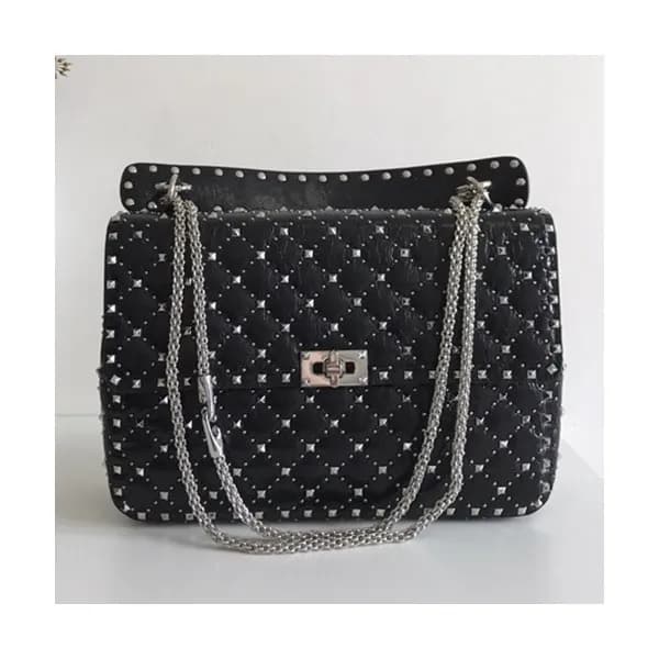 Valentino 2019 Leather Rockstud Spike Large Tote S… - 1
