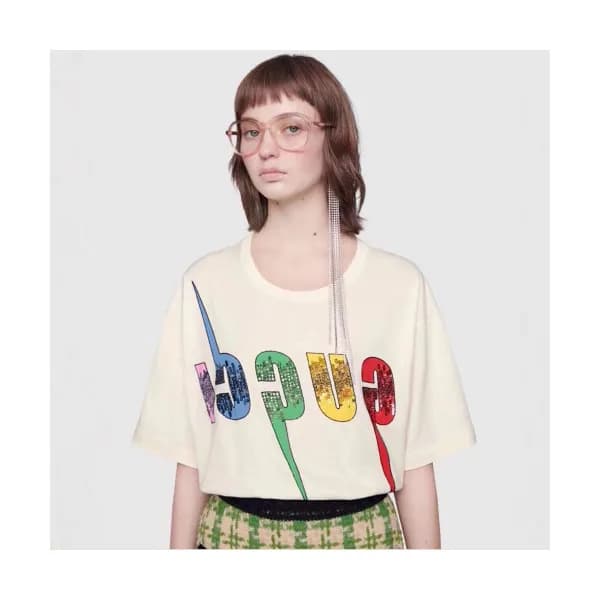 [블링블링]Gucci 2019 Womens Printing Logo Slim Fit Cot… - 1