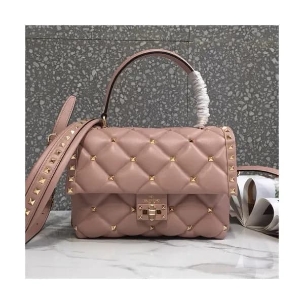 Valentino 2019 Leather Ruckstud Tote Shoudler Bag,… - 1