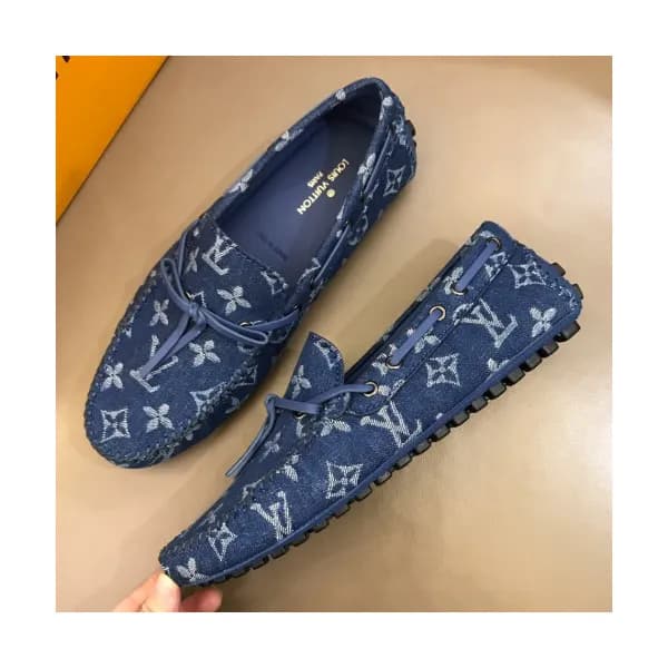 Louis Vuitton 2019 Mens Initial Metal Logo Denim L… - 1