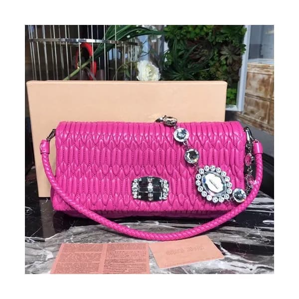 MiuMiu 2019 Matelasse Crystal Tote Shoulder Cross … - 1