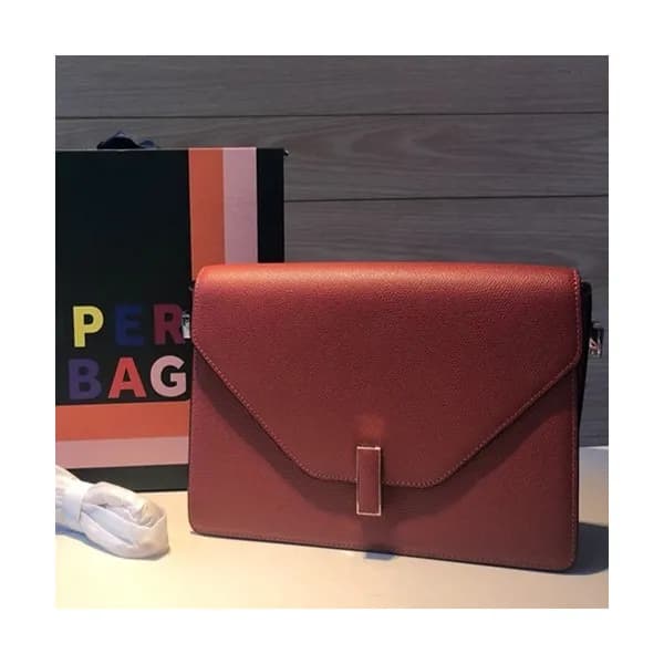 Valextra 2019 Epsom Leather Shoulder Bag,26CM - 발렉… - 1