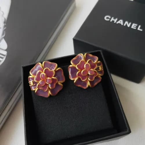 Chanel Earring -샤넬 플라워 이어링 Cha0009.(퍼플) - 1