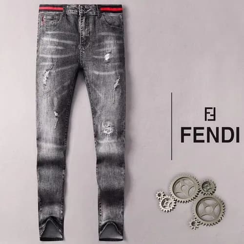 Fendi 2019 Mens Classic Slim Fit Denim Pants - 펜디 … - 1