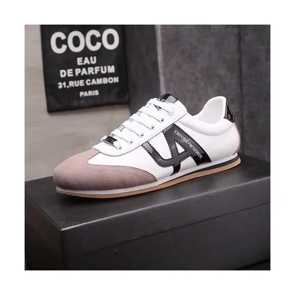Armani 2019 Mens Leather Sneakers - 알마니 2019 남성용 … - 1