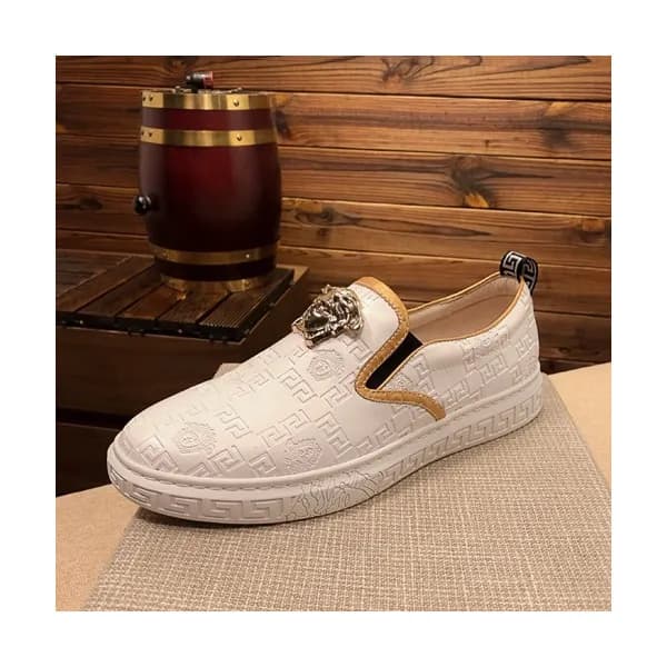 Versace 2019 Mens Leather Slip On - 베르사체 2019 남성용… - 1