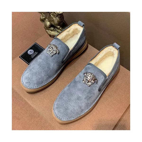 Versace 2019 Mens Suede & Wool Slip On - 베르사체 201… - 1