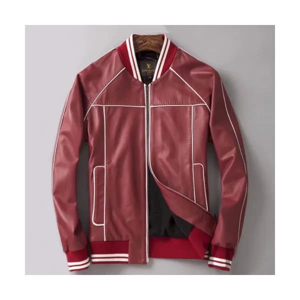 Louis vuitton 2019 Mens Logo Leather Jacket - 루이비통… - 1