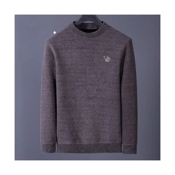 Versace 2019 Mens Medusa Logo Crew-neck Wool Sweat… - 1