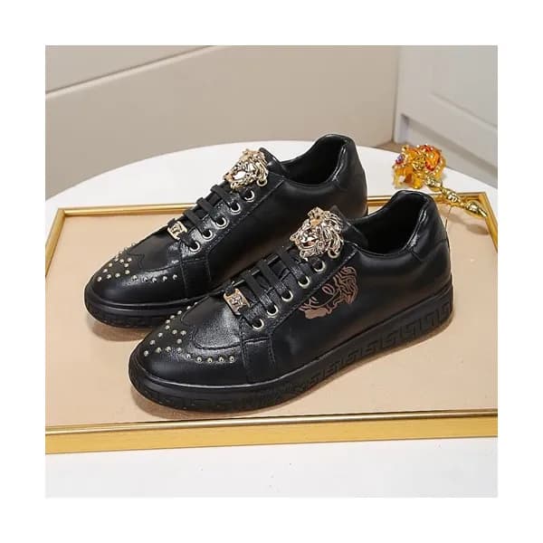 Versace 2020 Mens Leather Sneakers - 베르사체 2020 남성용… - 1