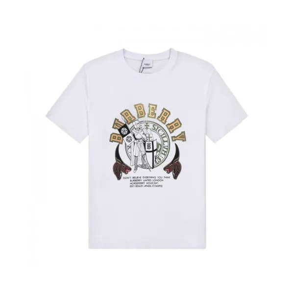 [버버리]Burberry 2021 Mm/Wm Logo Cotton Short Sleeved… - 1