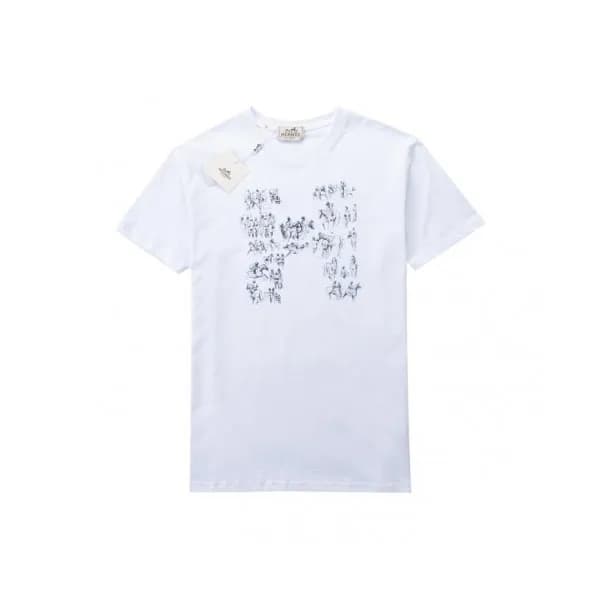 [에르메스]Hermes 2021 Mens Crew-neck Short Sleeved Tsh… - 1