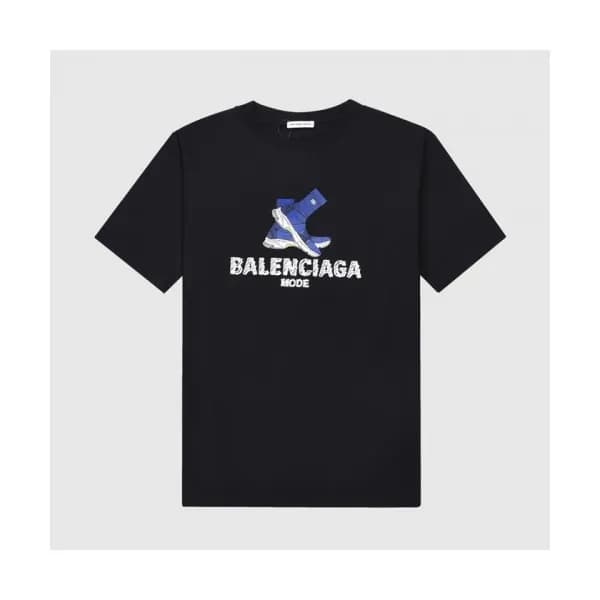 Balenciaga 2021 Mm/Wm Logo Cotton Short Sleeved Ts… - 1