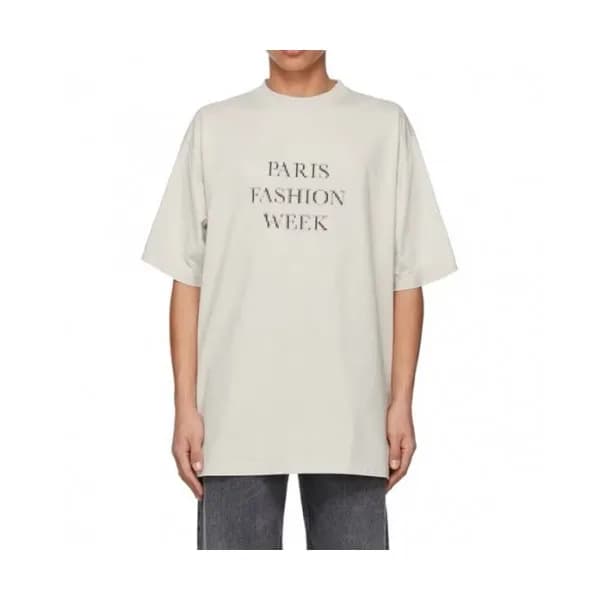 Balenciaga Mm/Wm Logo Cotton Short Sleeved Tshirt… - 1