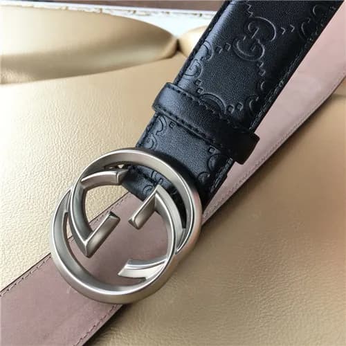 Gucci 2021 Men's Leather Belt,3.8cm,GUBT0202 -… - 1