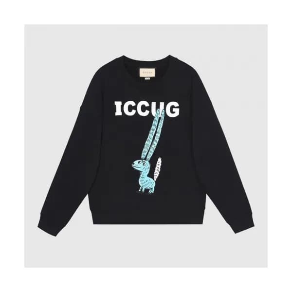 Gucci Mm/Wm Logo Crew-neck Cotton Tshirts Black -… - 1