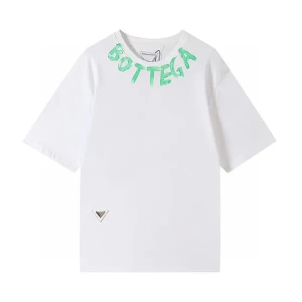 보테가 남성 크루넥 화이트 반팔티 - Mens White Tshirts - bot0238x - 1