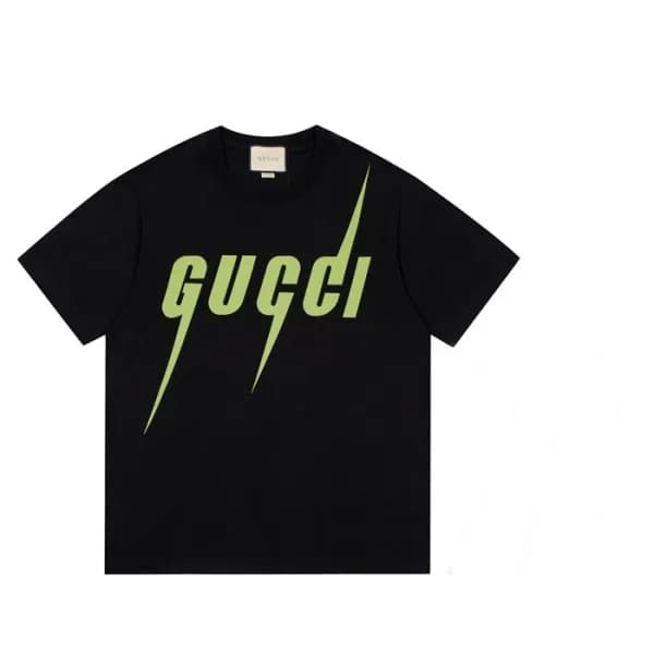 구찌 남성 크루넥 블랙 반팔티 - Mens Black Tshirts - guc04667x - 1