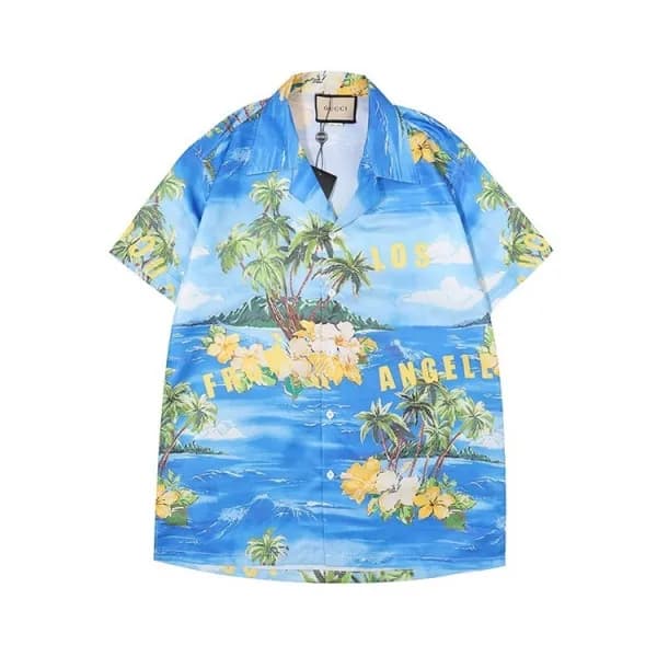 구찌 남성 트렌디 블루 반팔티 - Mens Blue Tshirts - guc04711x - 1