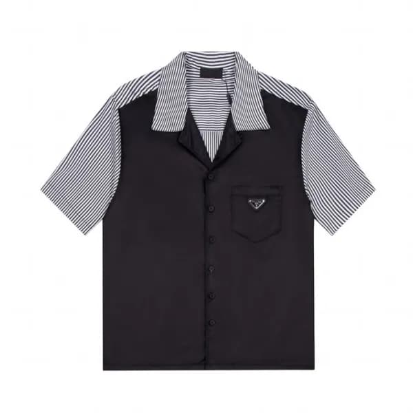 프라다 남성 블랙 폴로 반팔티 - Mens Black Tshirts - Pra02655x - 1
