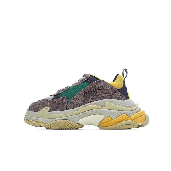 발렌시아가 남/녀 Triple S 브라운 스니커즈 - Unisex Brown Sneaker… - 1