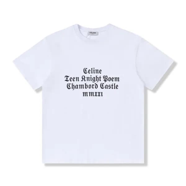 셀린느 남성 크루넥 화이트 반팔티 - Mens White Tshirts - cel0256x - 1