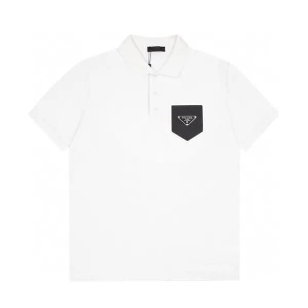 프라다 남성 화이트 폴로 반팔티 - Mens White Tshirts - Pra02731x - 1