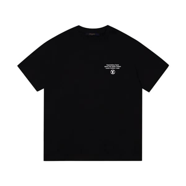 루이비통 남성 블랙 크루넥 반팔티 - Mens Black Tshirts - lou05203… - 1