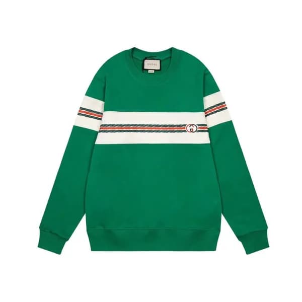구찌 남/녀 캐쥬얼 그린 맨투맨 - Unisex Green Tshirts - Guc0514… - 1