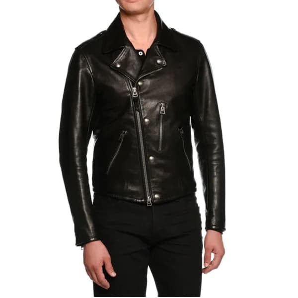 톰포드 남성 블랙 가죽 자켓 - Tomford Mens Black Jackets - tof… - 1