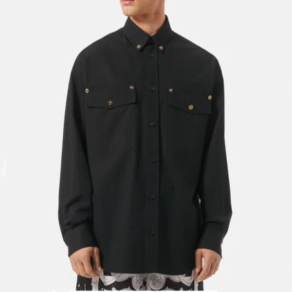베르사체 남성 클래식 블랙 셔츠 - Versace Mens Black Shirts - ve… - 1
