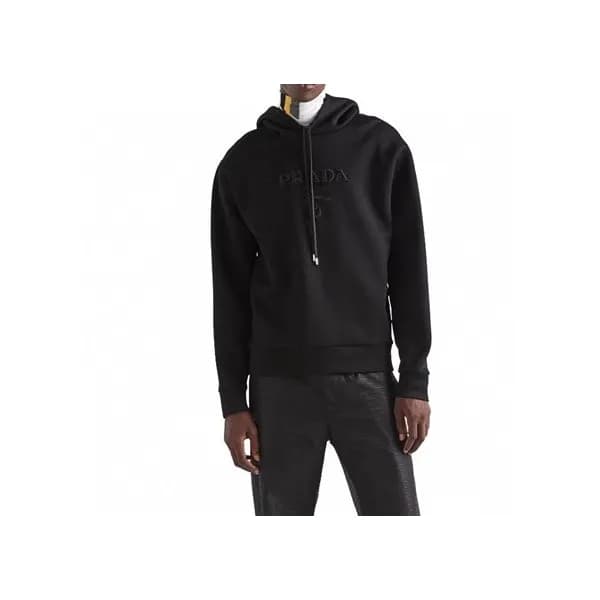 프라다 남성 캐쥬얼 블랙 후드티 - Prada Mens Black Hoodie - pra0… - 1