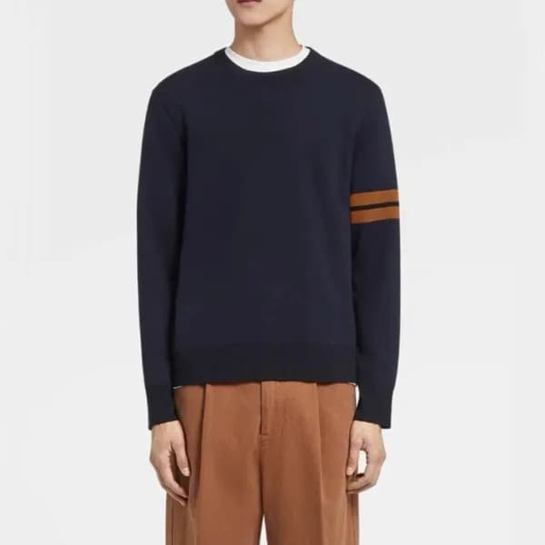 에르메네질도 제냐 남성 네이비 니트 - Ermenegildo Zegna Mens Navy … - 1