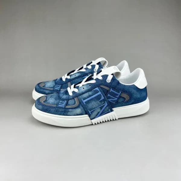 발렌티노 남/녀 Logo 블루 스니커즈 - Valentino Unisex Blue Snea… - 1